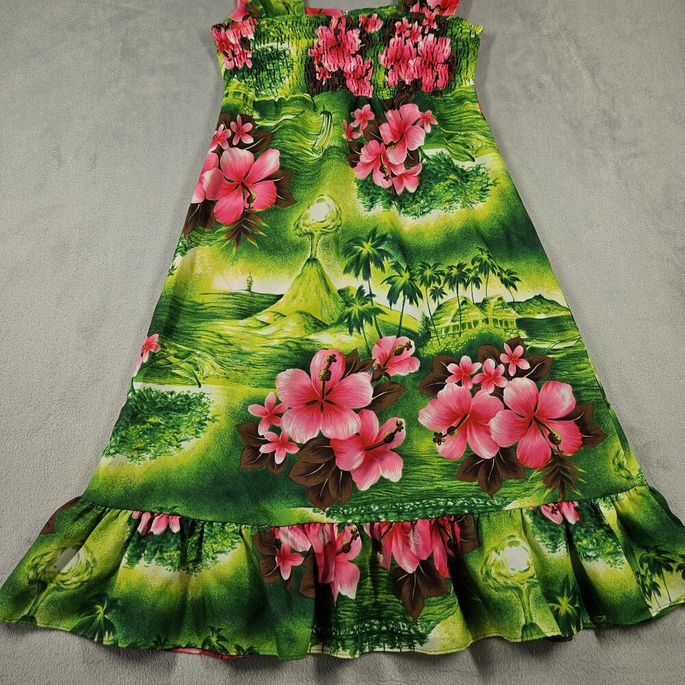 Vintage 70'S Waltah Clarke's Hawaiian Dress Womens Size 8 Mini Tropical Hibiscus - Picture 3 of 14